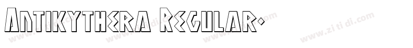 Antikythera Regular字体转换 Antikythera Regular字体转换